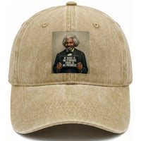 Frederick Douglass Quote Washed Cotton Baseball Cap If There Is No Struggle There Is No Progress
