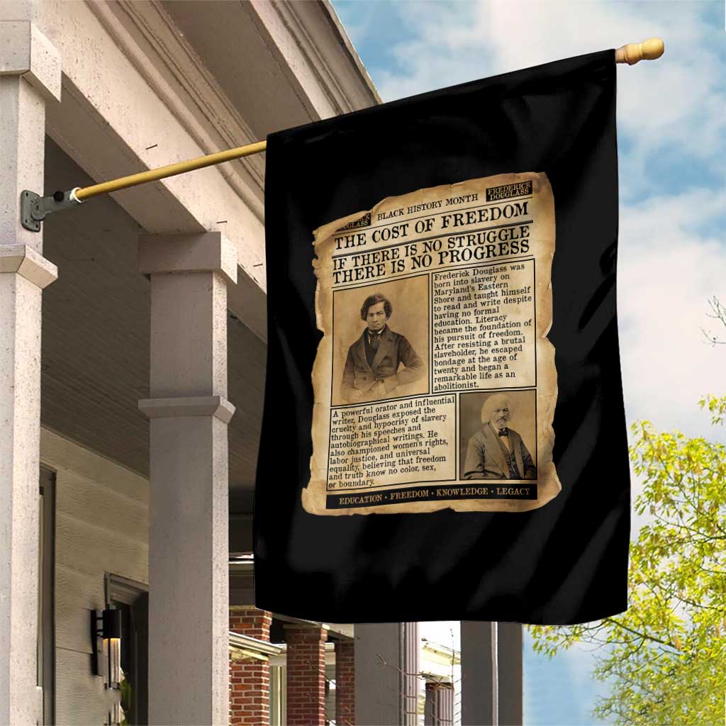 If There Is No Struggle No Progress Garden Flag Frederick Douglass Newspaper - Wonder Print Shop