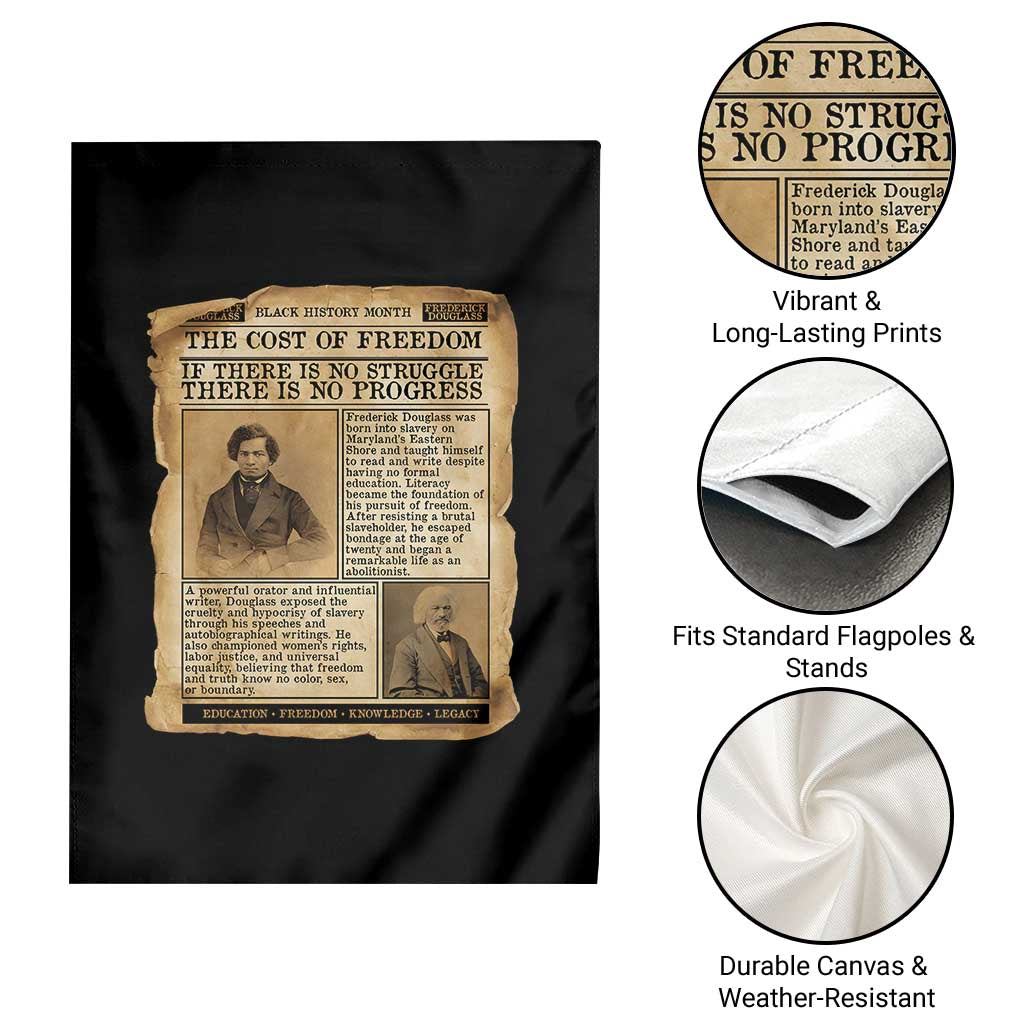 If There Is No Struggle No Progress Garden Flag Frederick Douglass Newspaper - Wonder Print Shop