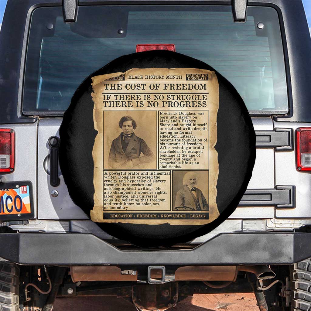 If There Is No Struggle No Progress Spare Tire Cover Frederick Douglass Newspaper - Wonder Print Shop