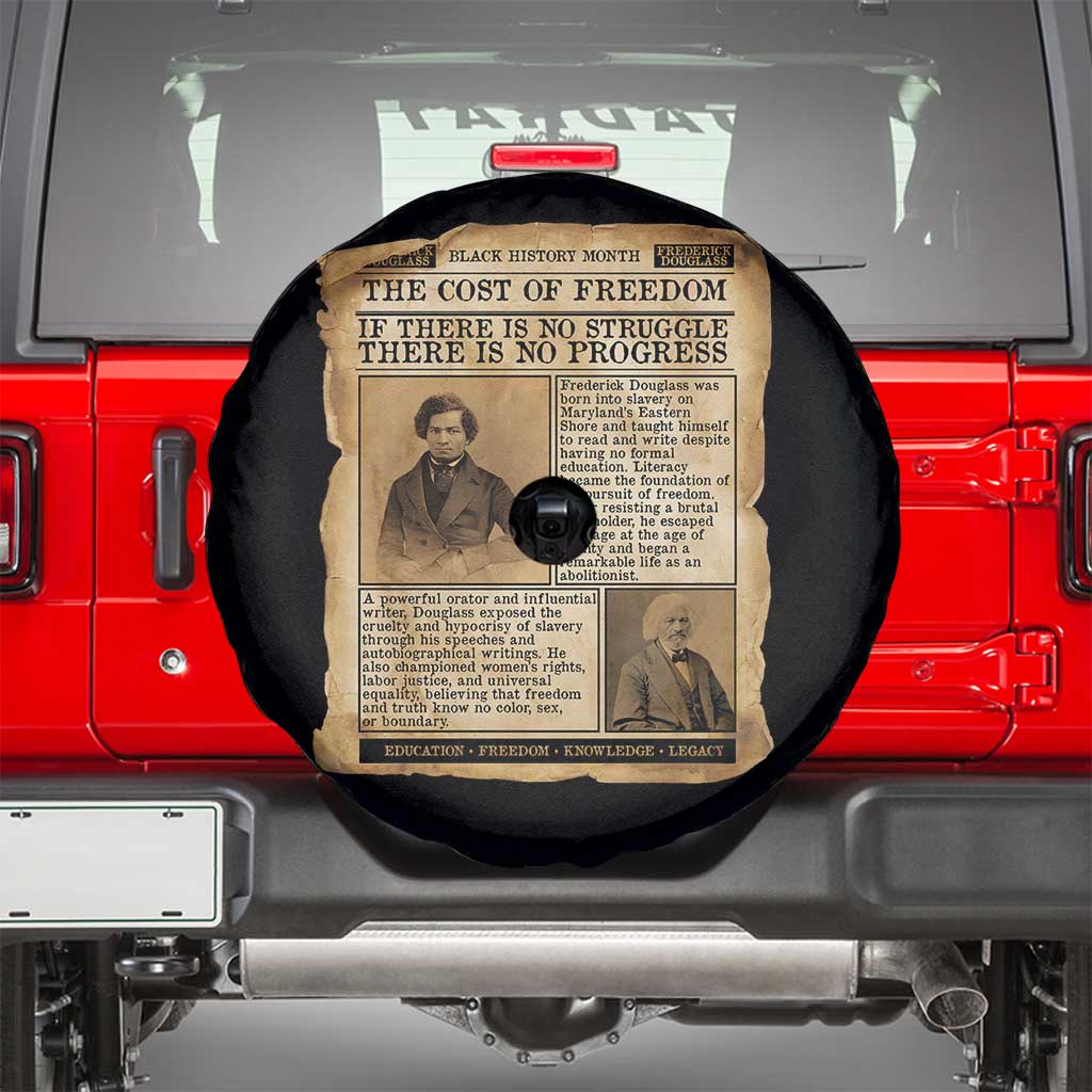 If There Is No Struggle No Progress Spare Tire Cover Frederick Douglass Newspaper - Wonder Print Shop