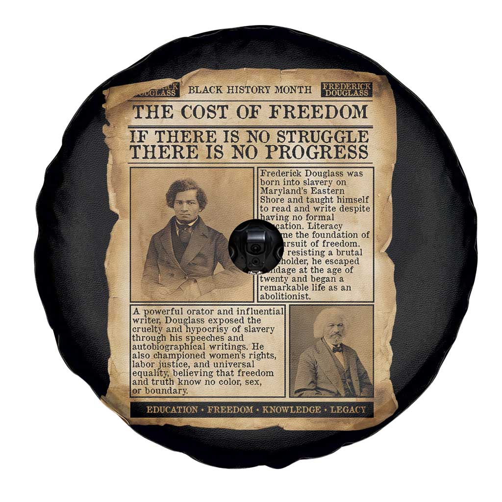 If There Is No Struggle No Progress Spare Tire Cover Frederick Douglass Newspaper - Wonder Print Shop