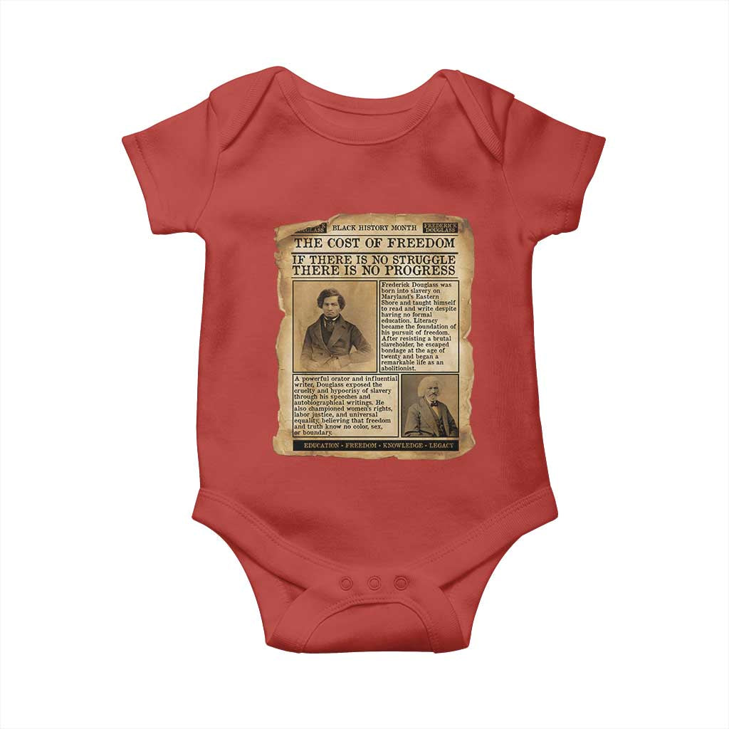 If There Is No Struggle No Progress Baby Onesie Frederick Douglass Newspaper - Wonder Print Shop