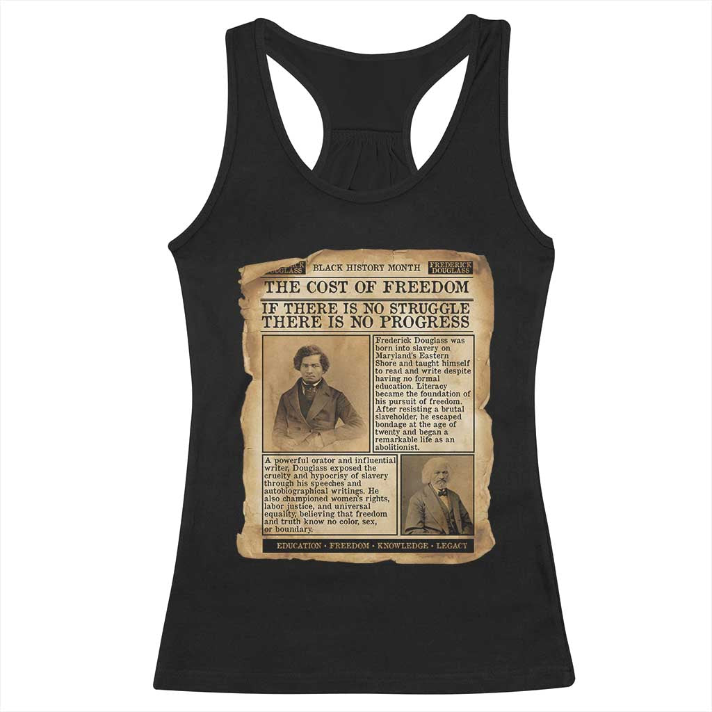 If There Is No Struggle No Progress Racerback Tank Top Frederick Douglass Newspaper - Wonder Print Shop