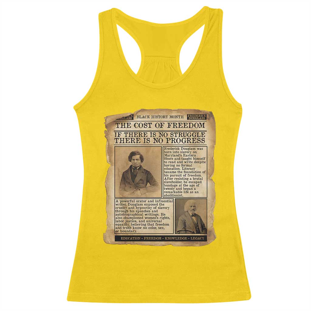 If There Is No Struggle No Progress Racerback Tank Top Frederick Douglass Newspaper - Wonder Print Shop