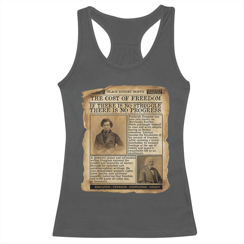 If There Is No Struggle No Progress Racerback Tank Top Frederick Douglass Newspaper - Wonder Print Shop