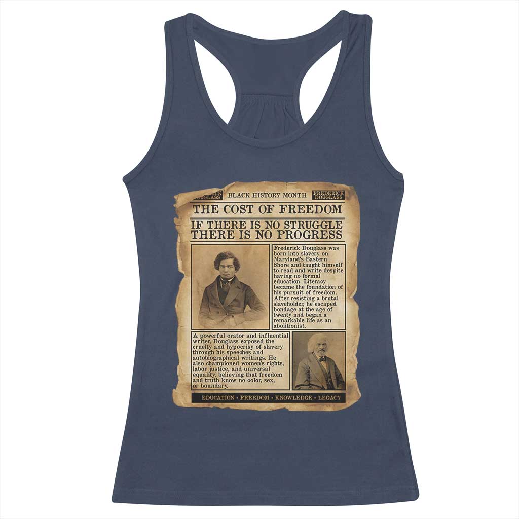If There Is No Struggle No Progress Racerback Tank Top Frederick Douglass Newspaper - Wonder Print Shop