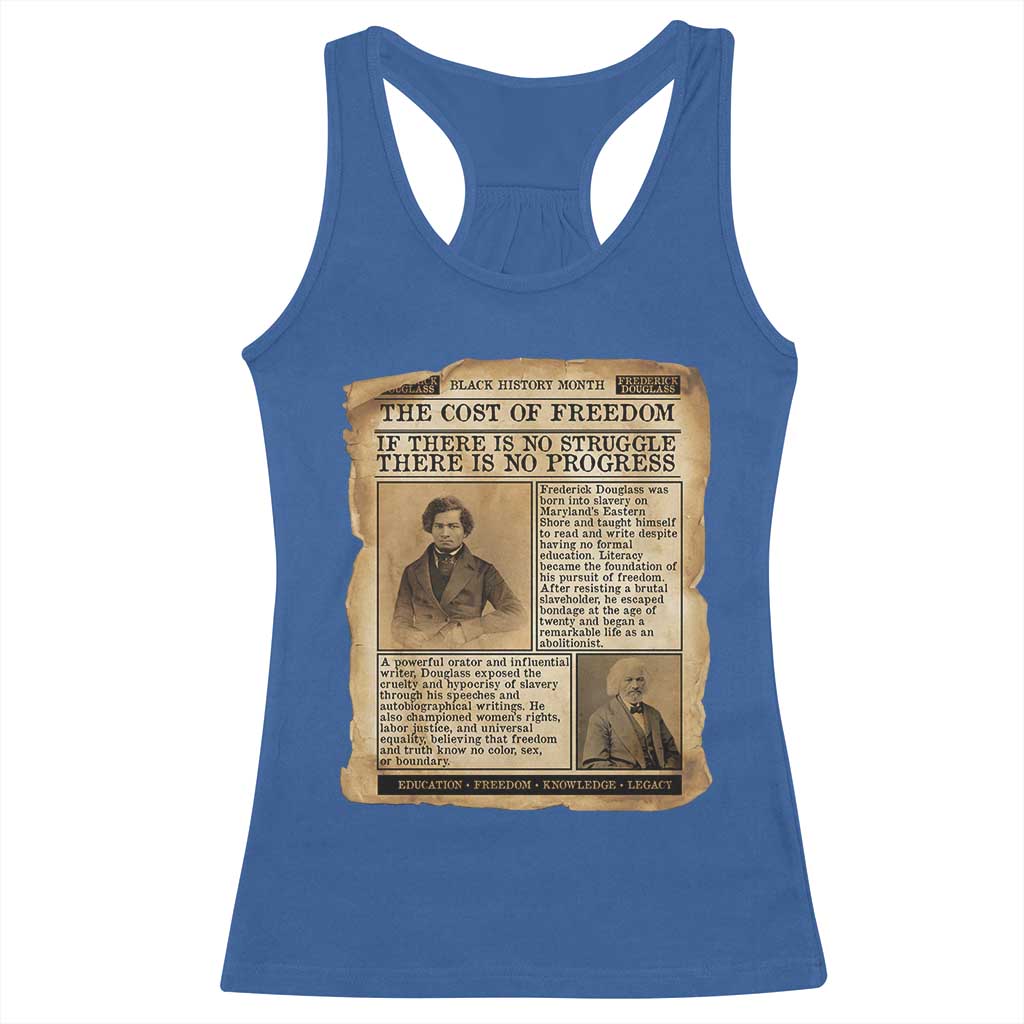 If There Is No Struggle No Progress Racerback Tank Top Frederick Douglass Newspaper - Wonder Print Shop