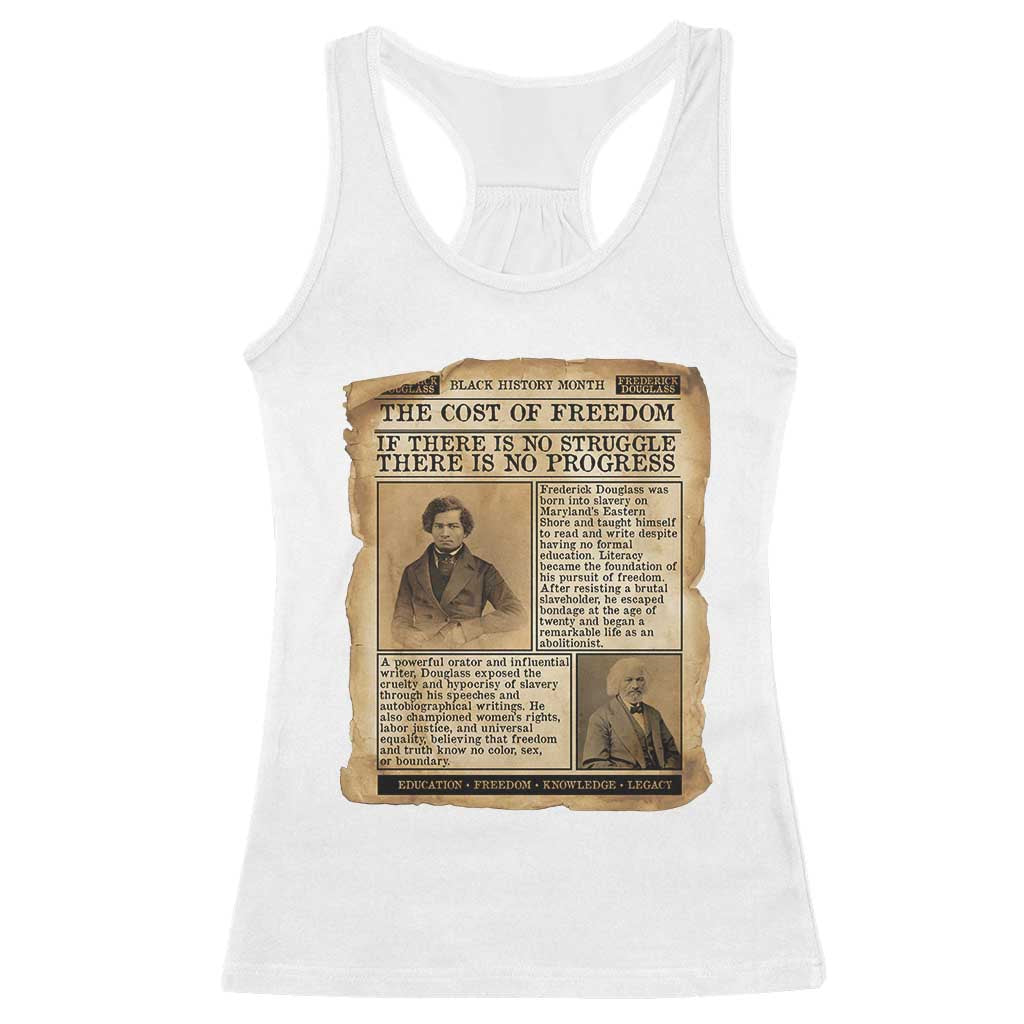 If There Is No Struggle No Progress Racerback Tank Top Frederick Douglass Newspaper - Wonder Print Shop