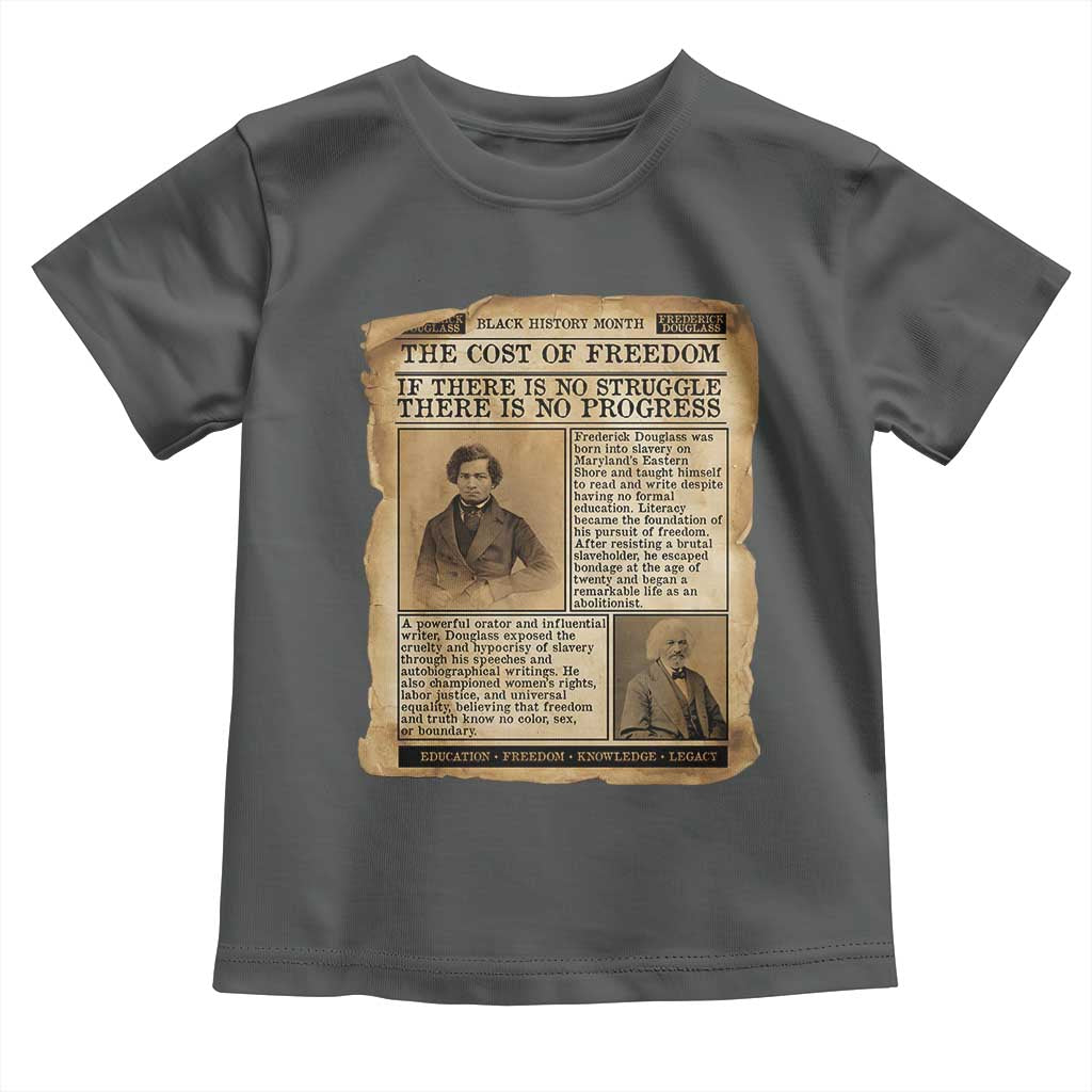 If There Is No Struggle No Progress Toddler T Shirt Frederick Douglass Newspaper - Wonder Print Shop