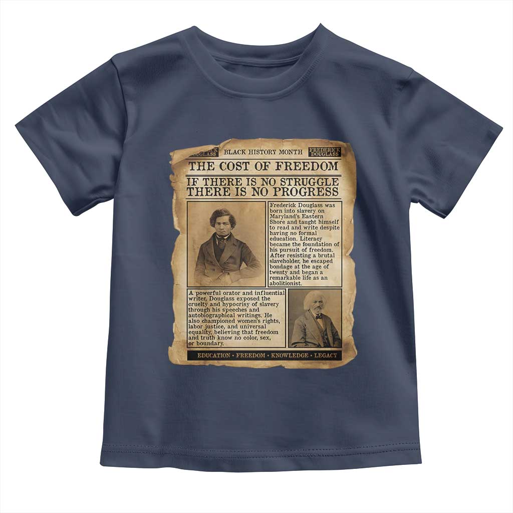 If There Is No Struggle No Progress Toddler T Shirt Frederick Douglass Newspaper - Wonder Print Shop