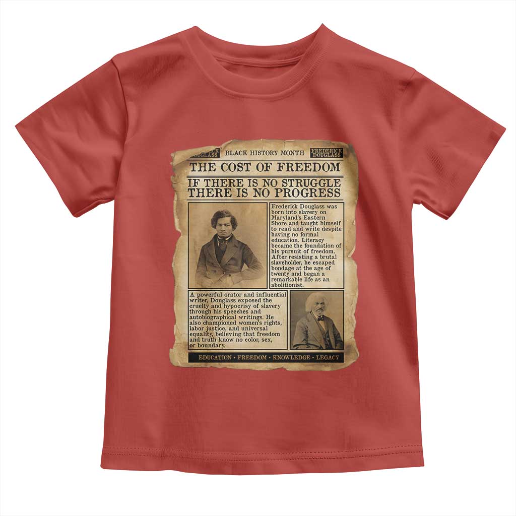 If There Is No Struggle No Progress Toddler T Shirt Frederick Douglass Newspaper - Wonder Print Shop