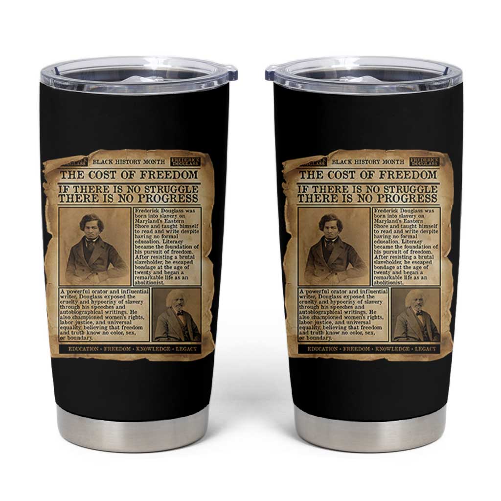 If There Is No Struggle No Progress Tumbler Cup Frederick Douglass Newspaper - Wonder Print Shop