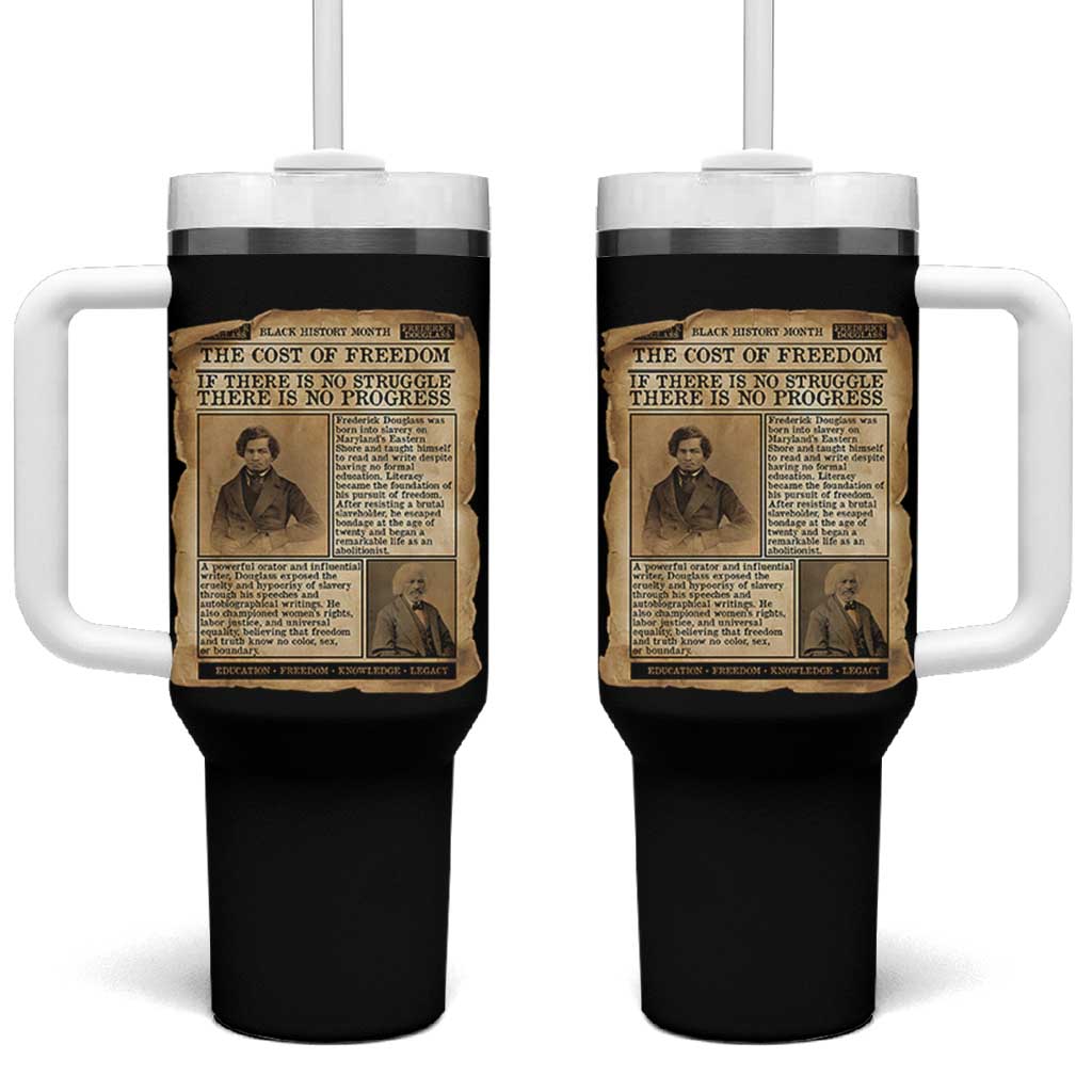 If There Is No Struggle No Progress Tumbler With Handle Frederick Douglass Newspaper - Wonder Print Shop