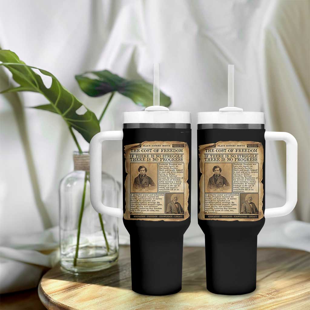 If There Is No Struggle No Progress Tumbler With Handle Frederick Douglass Newspaper - Wonder Print Shop