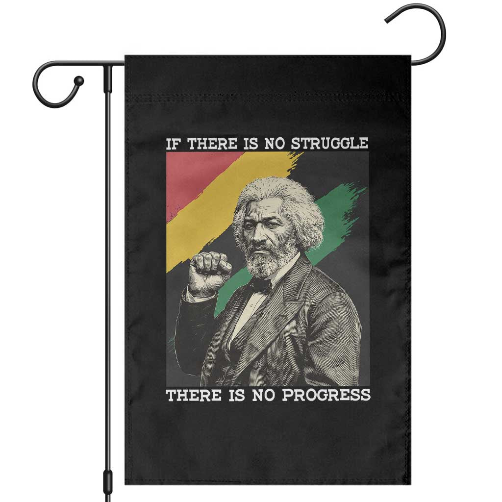 Frederick Douglass Struggle And Progress Garden Flag Inspirational Black History - Wonder Print Shop