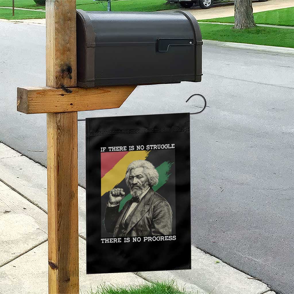 Frederick Douglass Struggle And Progress Garden Flag Inspirational Black History - Wonder Print Shop