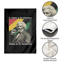 Frederick Douglass Struggle And Progress Garden Flag Inspirational Black History - Wonder Print Shop