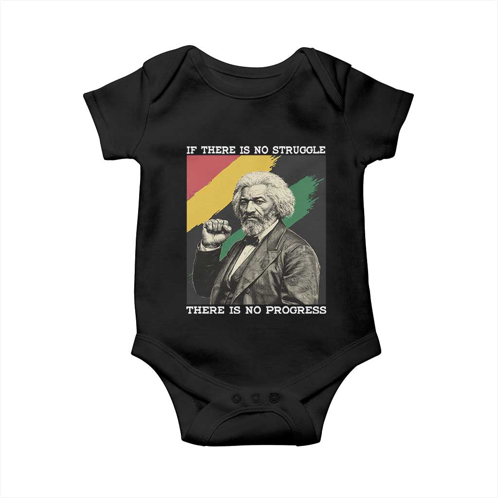 Frederick Douglass Struggle And Progress Baby Onesie Inspirational Black History - Wonder Print Shop