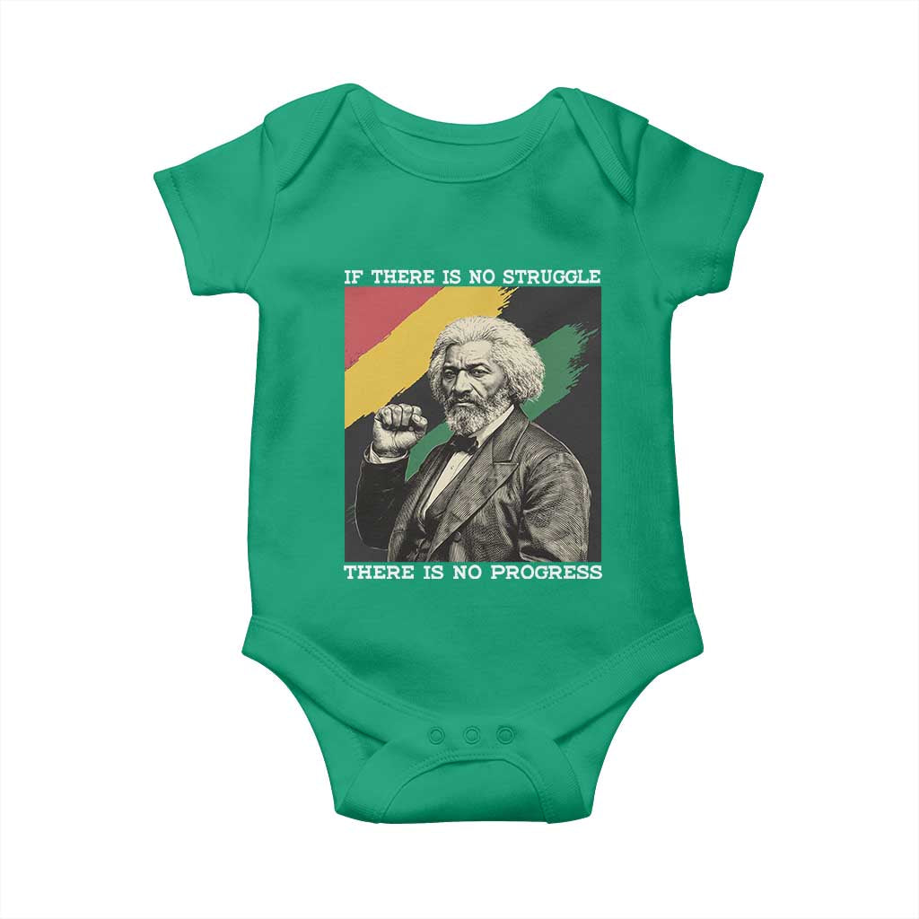 Frederick Douglass Struggle And Progress Baby Onesie Inspirational Black History - Wonder Print Shop