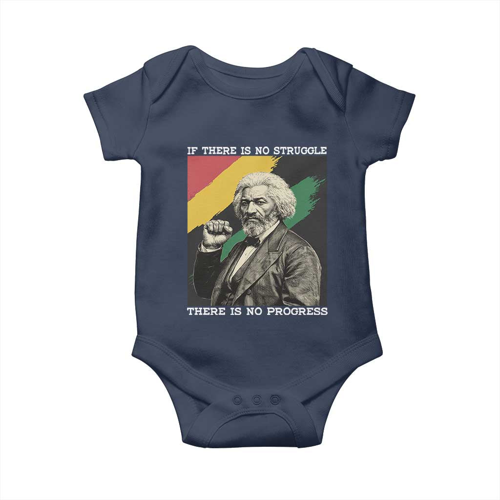Frederick Douglass Struggle And Progress Baby Onesie Inspirational Black History - Wonder Print Shop
