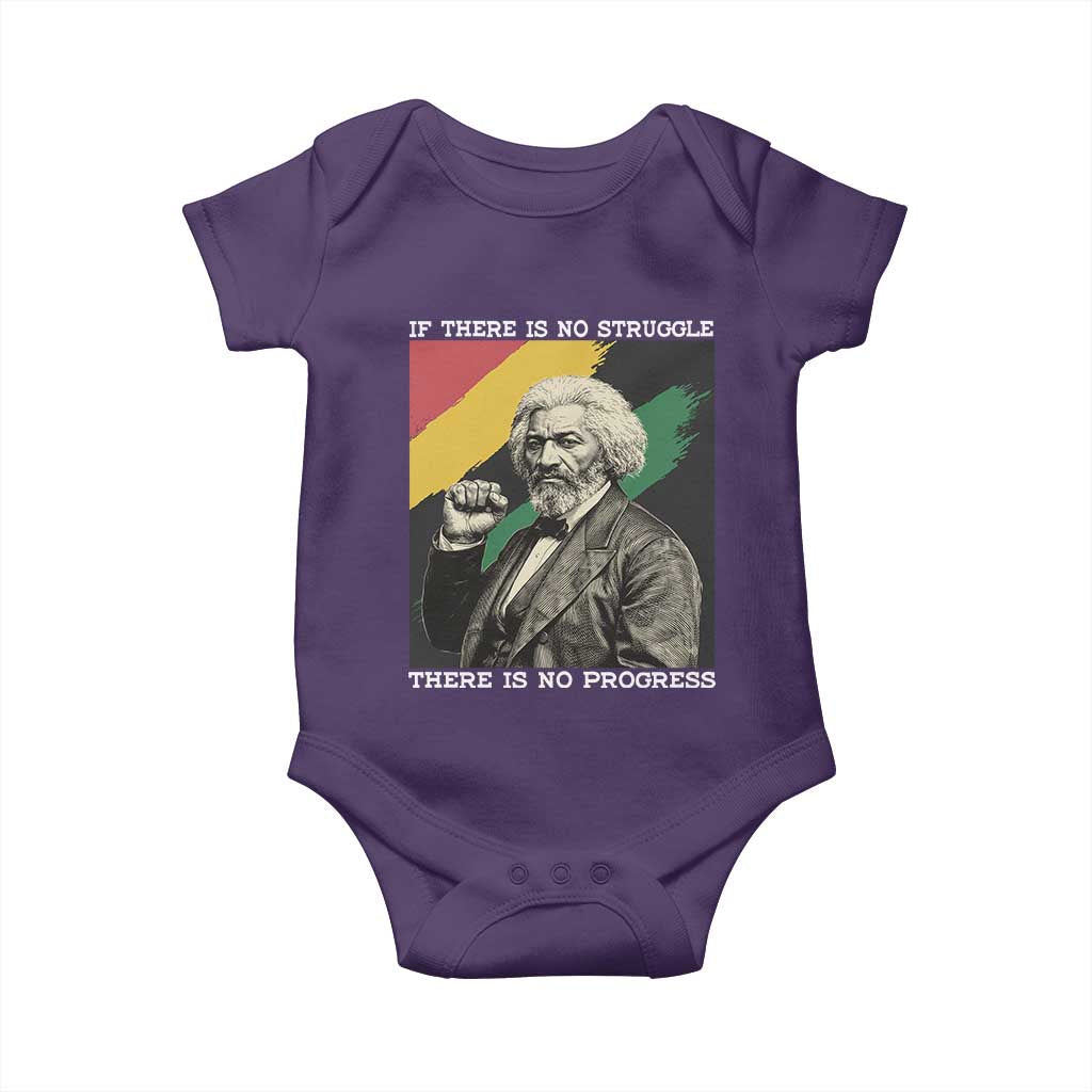 Frederick Douglass Struggle And Progress Baby Onesie Inspirational Black History - Wonder Print Shop