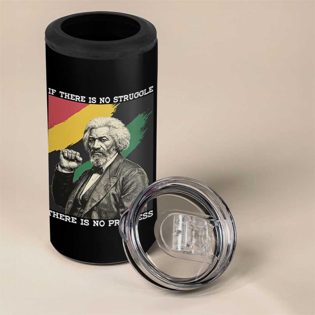 Frederick Douglass Struggle And Progress 4 in 1 Can Cooler Tumbler Inspirational Black History - Wonder Print Shop