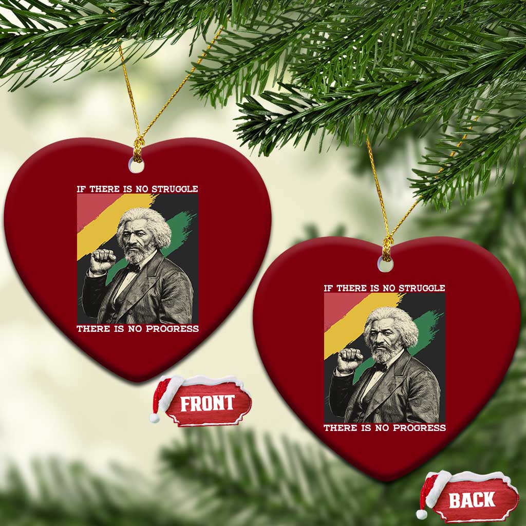 Frederick Douglass Struggle And Progress Ceramic Ornament Inspirational Black History - Wonder Print Shop