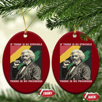 Frederick Douglass Struggle And Progress Ceramic Ornament Inspirational Black History - Wonder Print Shop