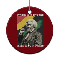 Frederick Douglass Struggle And Progress Ceramic Ornament Inspirational Black History - Wonder Print Shop