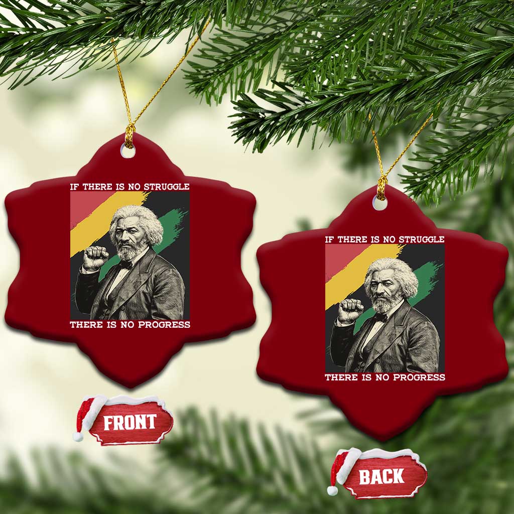 Frederick Douglass Struggle And Progress Ceramic Ornament Inspirational Black History - Wonder Print Shop