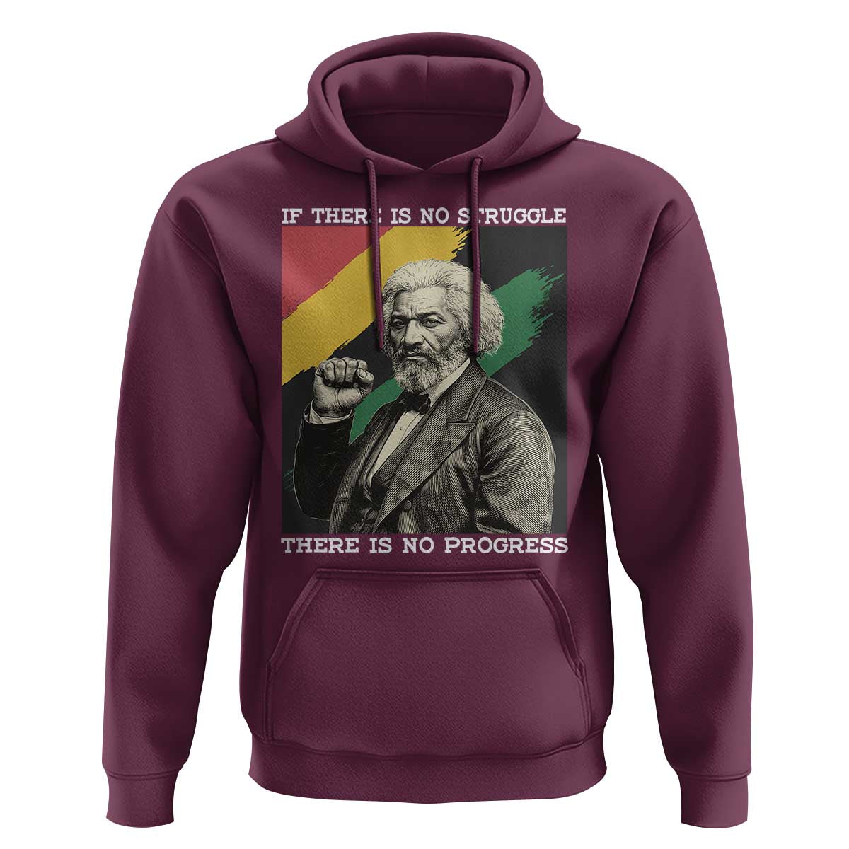 Frederick Douglass Struggle And Progress Hoodie Inspirational Black History - Wonder Print Shop