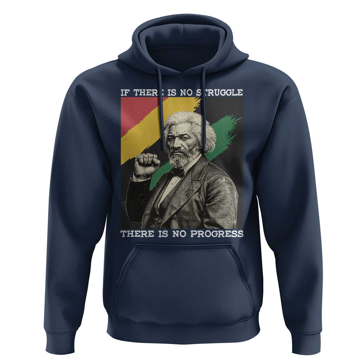 Frederick Douglass Struggle And Progress Hoodie Inspirational Black History - Wonder Print Shop