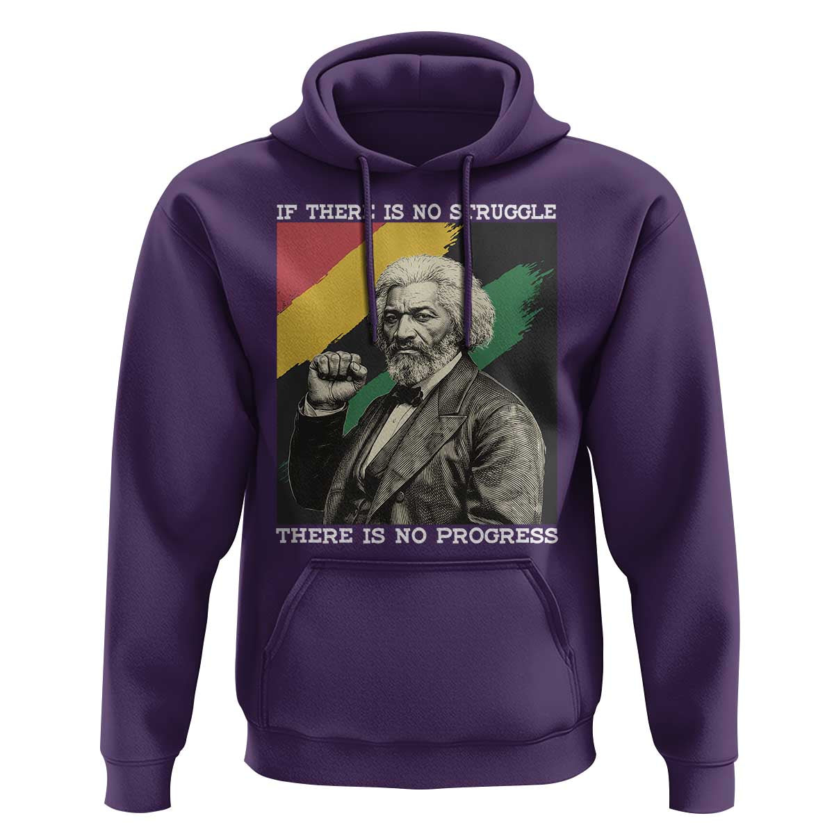Frederick Douglass Struggle And Progress Hoodie Inspirational Black History - Wonder Print Shop