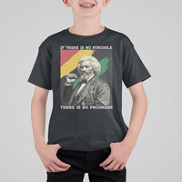 Frederick Douglass Struggle And Progress T Shirt For Kid Inspirational Black History - Wonder Print Shop