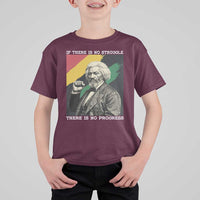 Frederick Douglass Struggle And Progress T Shirt For Kid Inspirational Black History - Wonder Print Shop