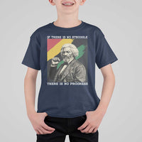Frederick Douglass Struggle And Progress T Shirt For Kid Inspirational Black History - Wonder Print Shop