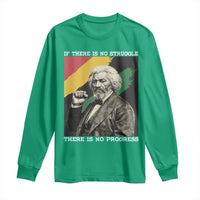 Frederick Douglass Struggle And Progress Long Sleeve Shirt Inspirational Black History - Wonder Print Shop