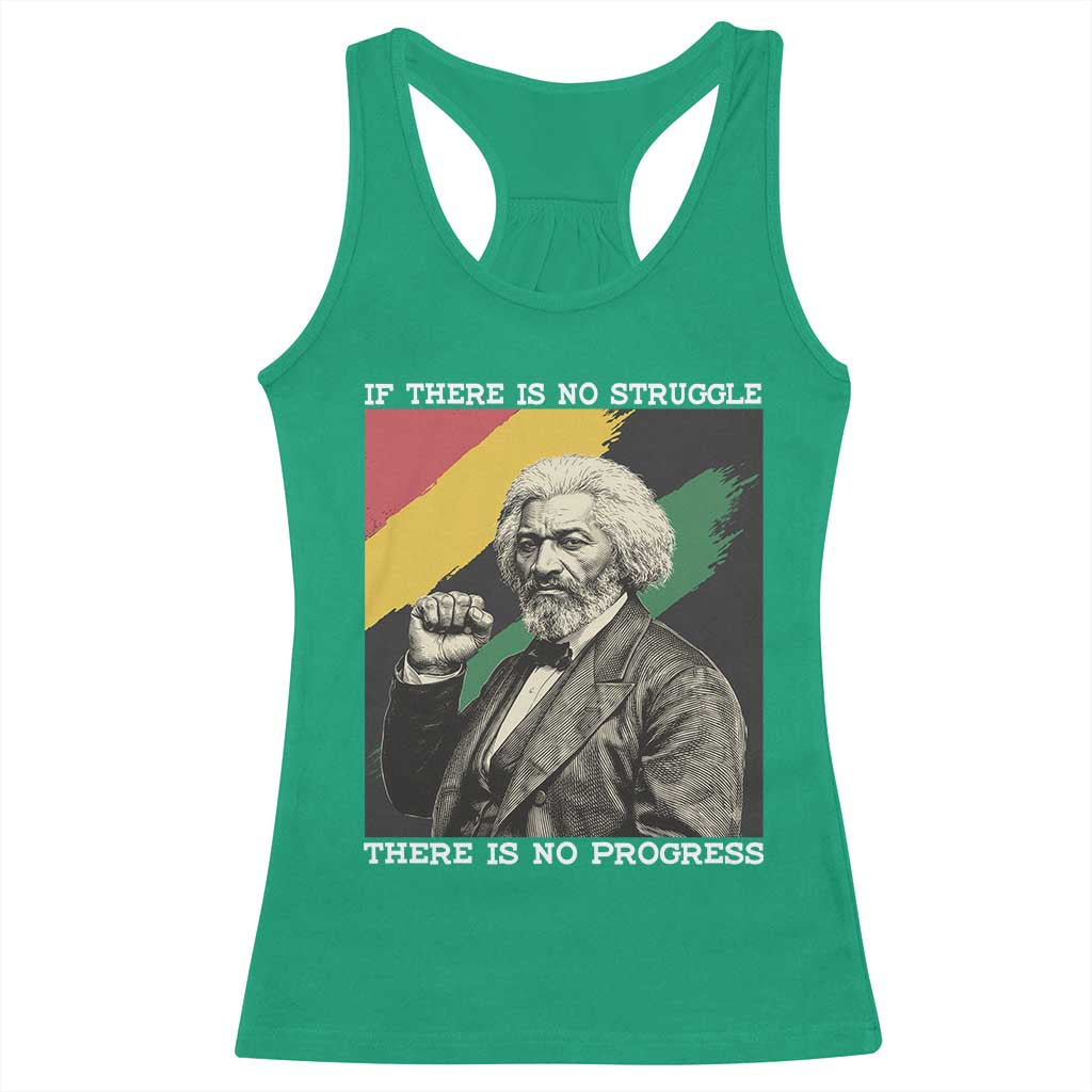 Frederick Douglass Struggle And Progress Racerback Tank Top Inspirational Black History - Wonder Print Shop