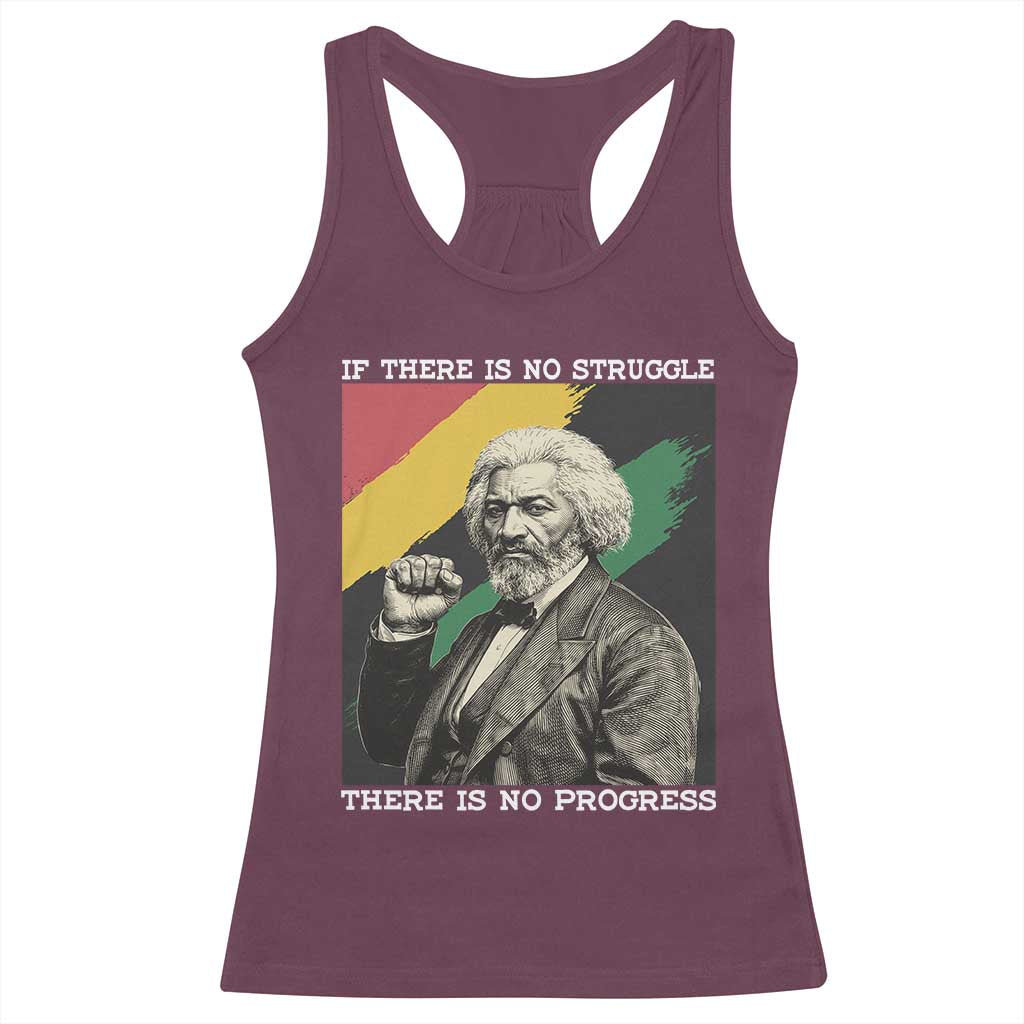 Frederick Douglass Struggle And Progress Racerback Tank Top Inspirational Black History - Wonder Print Shop