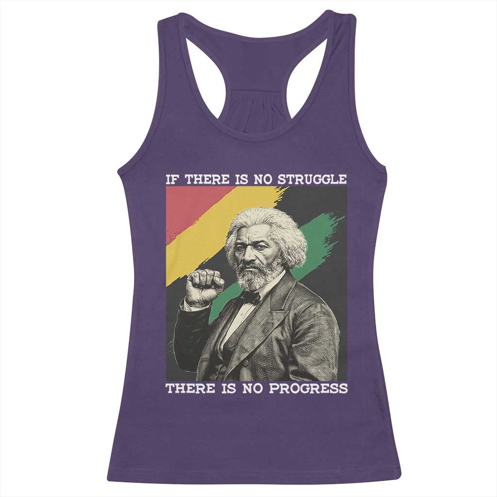 Frederick Douglass Struggle And Progress Racerback Tank Top Inspirational Black History - Wonder Print Shop