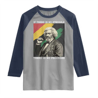 Frederick Douglass Struggle And Progress Raglan Shirt Inspirational Black History - Wonder Print Shop