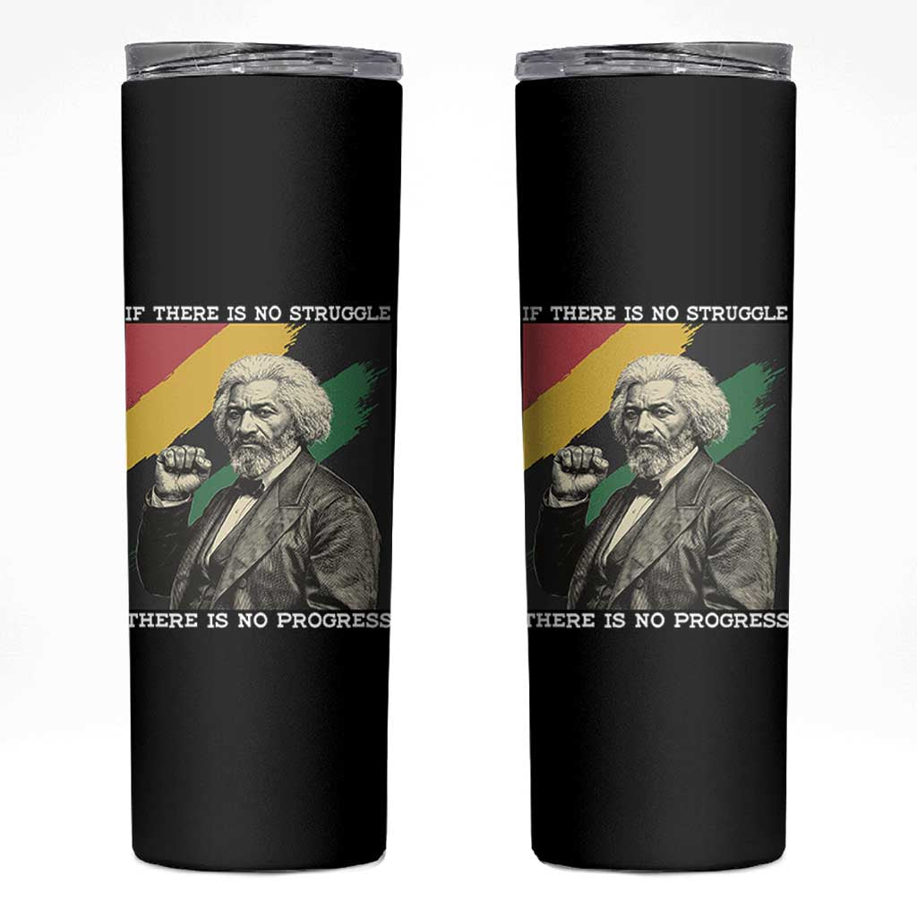 Frederick Douglass Struggle And Progress Skinny Tumbler Inspirational Black History - Wonder Print Shop