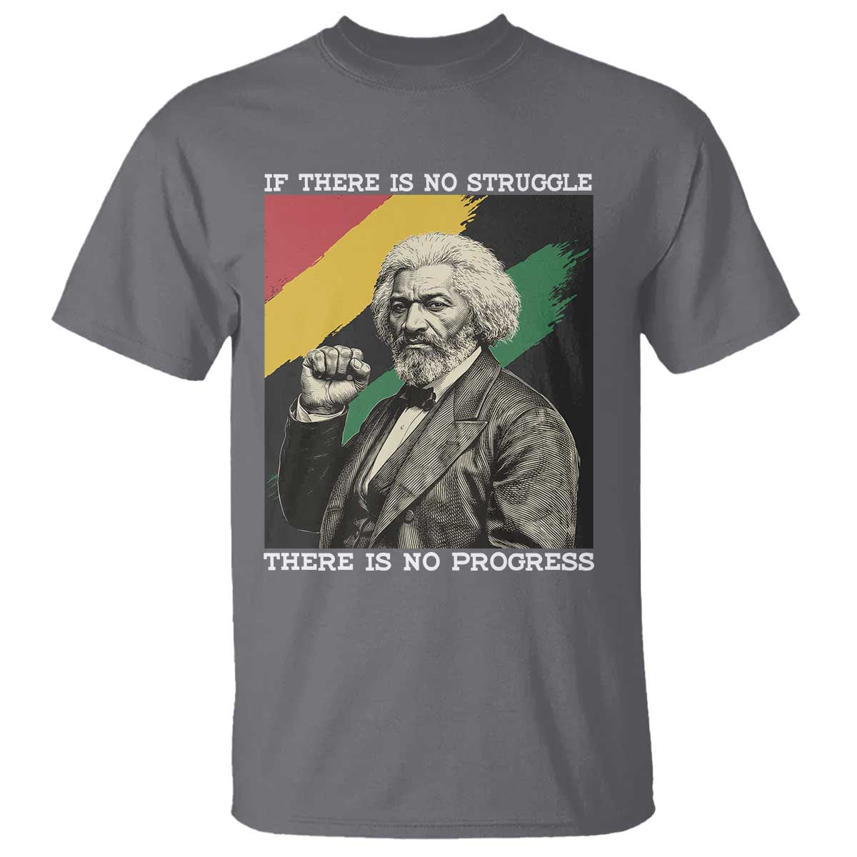 Frederick Douglass Struggle And Progress T Shirt Inspirational Black History - Wonder Print Shop