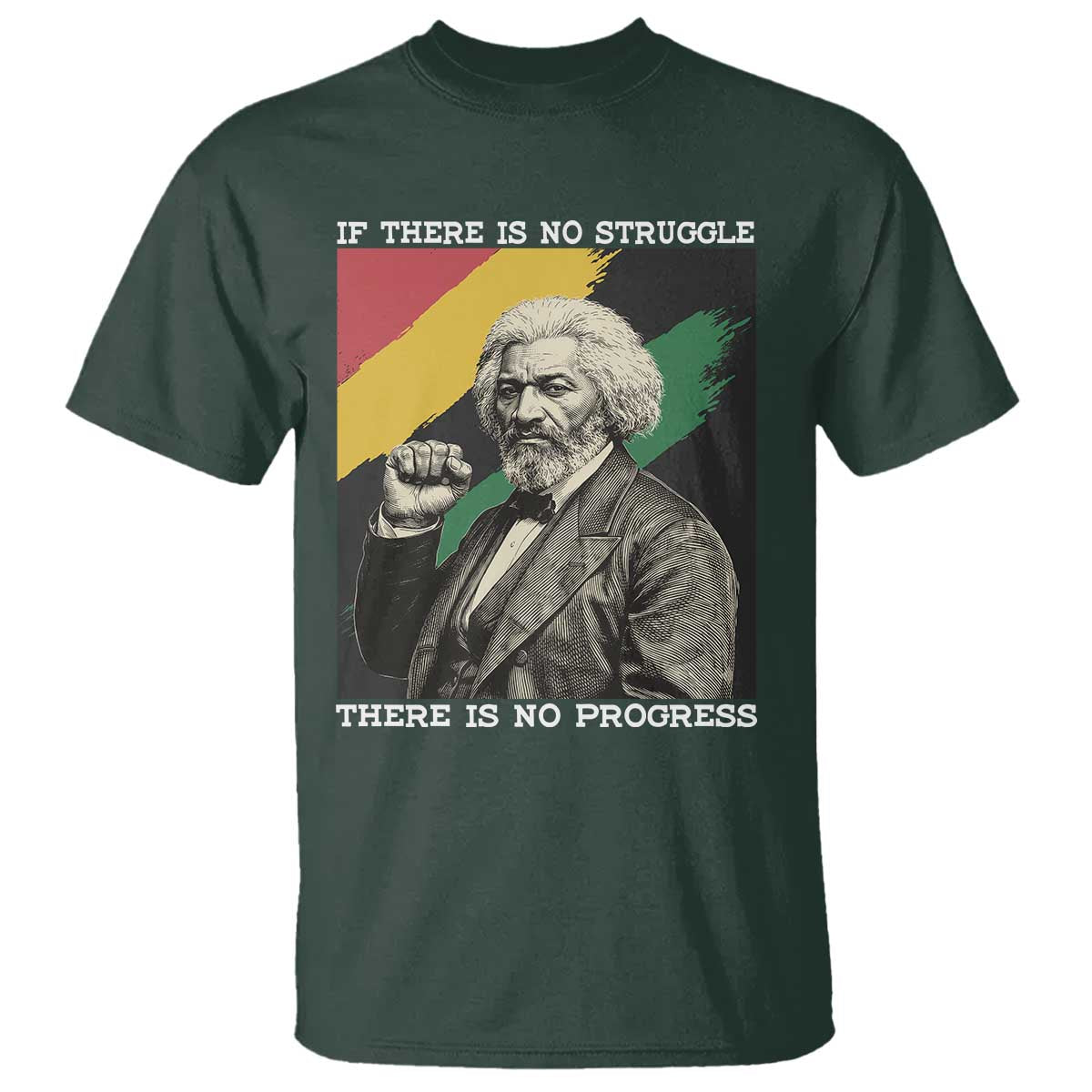 Frederick Douglass Struggle And Progress T Shirt Inspirational Black History - Wonder Print Shop