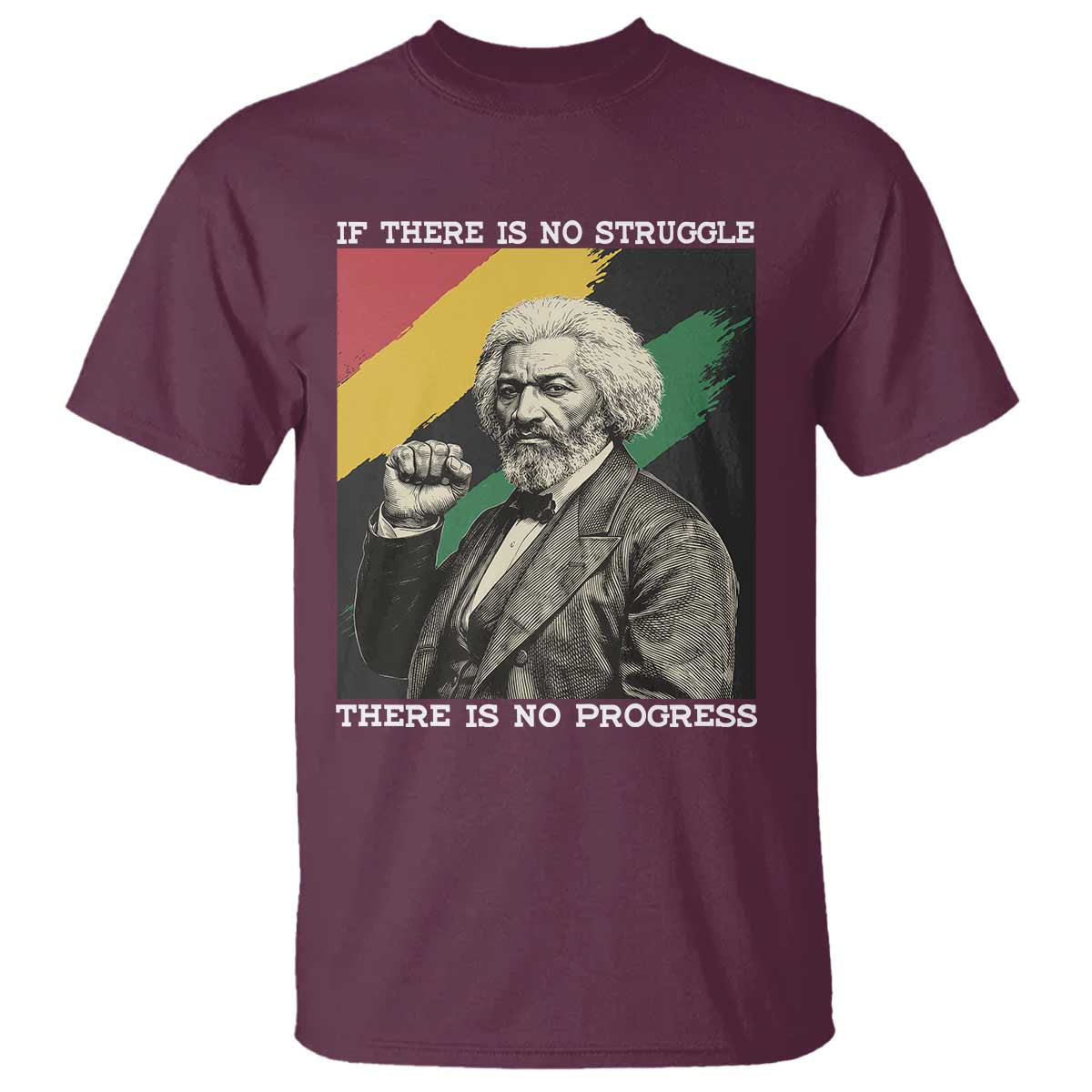 Frederick Douglass Struggle And Progress T Shirt Inspirational Black History - Wonder Print Shop