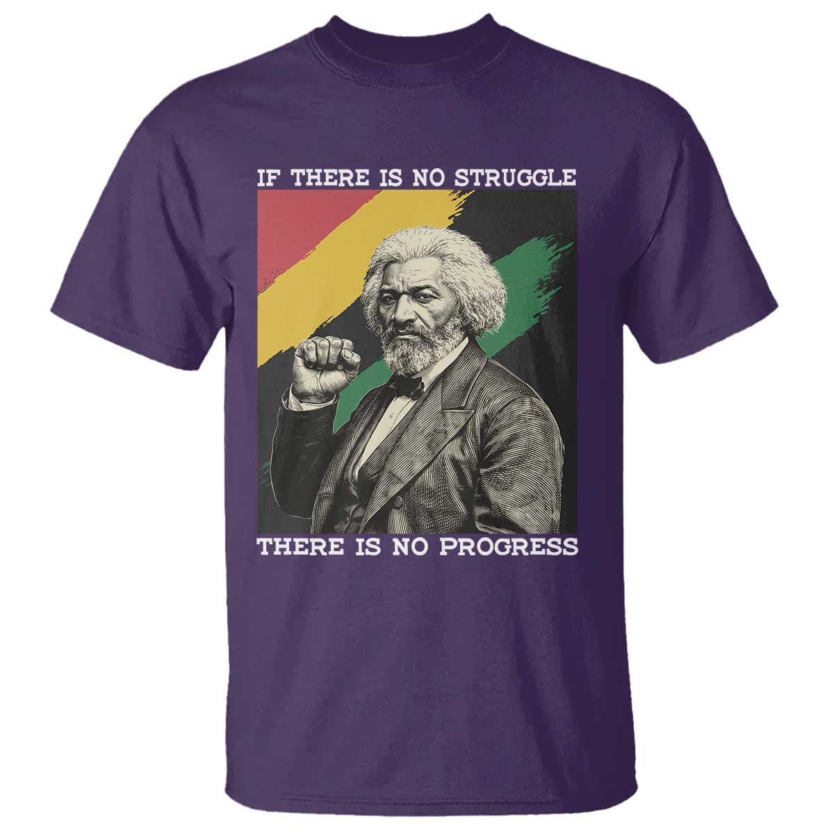 Frederick Douglass Struggle And Progress T Shirt Inspirational Black History - Wonder Print Shop