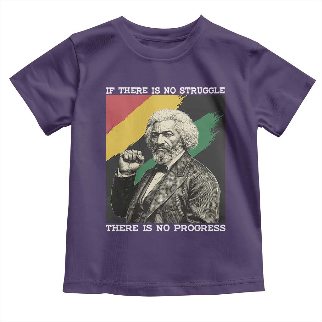 Frederick Douglass Struggle And Progress Toddler T Shirt Inspirational Black History - Wonder Print Shop