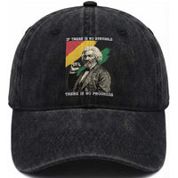Frederick Douglass Struggle And Progress Washed Cotton Baseball Cap Inspirational Black History