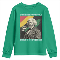 Frederick Douglass Struggle And Progress Youth Sweatshirt Inspirational Black History - Wonder Print Shop